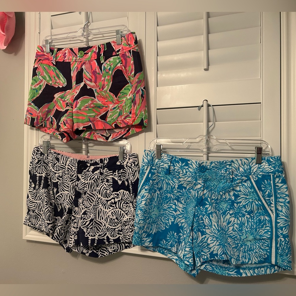 Bundle of 3 Lilly Pulitzer Callahan shorts, Size 4